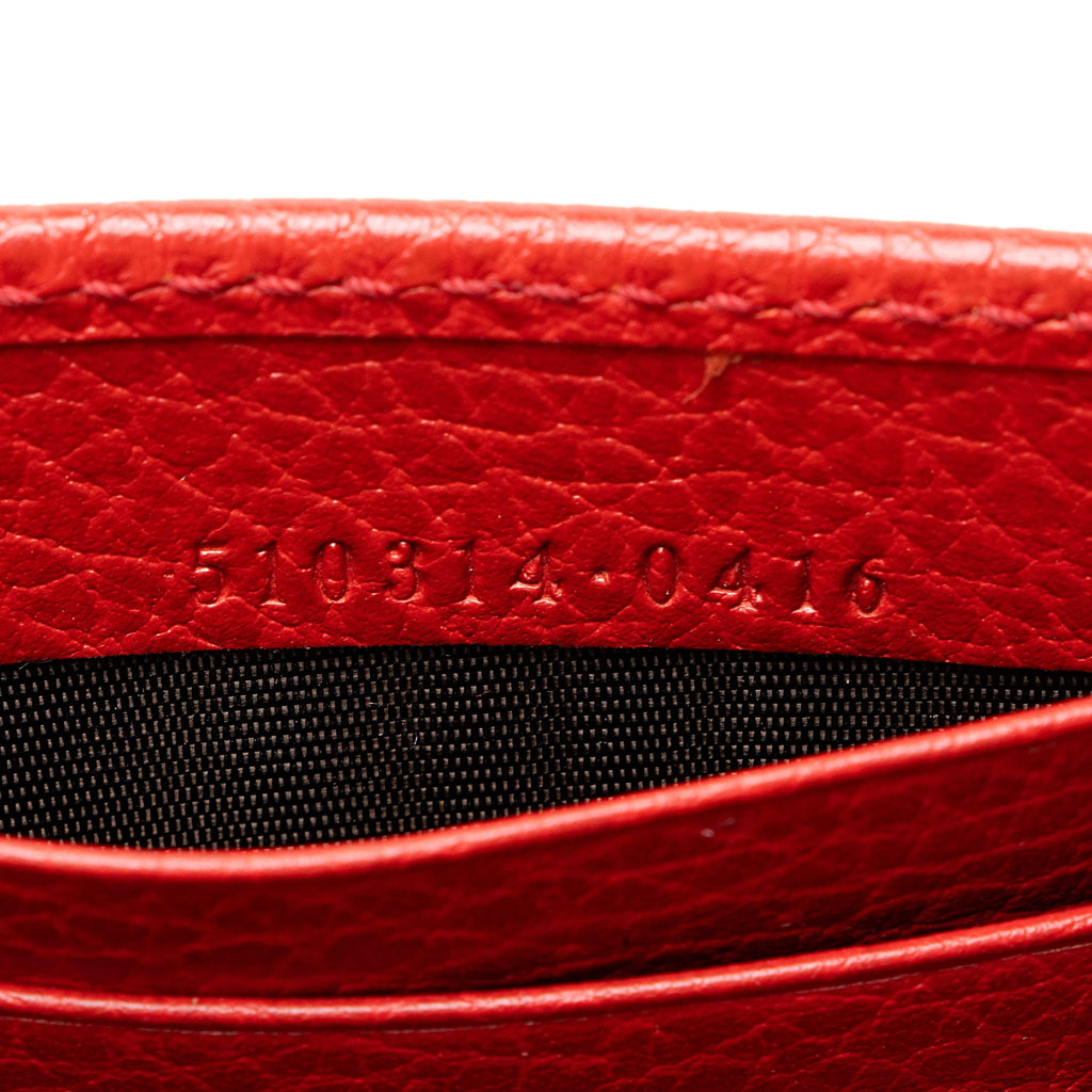 Gucci Grained Calfskin Interlocking G Chain Wallet