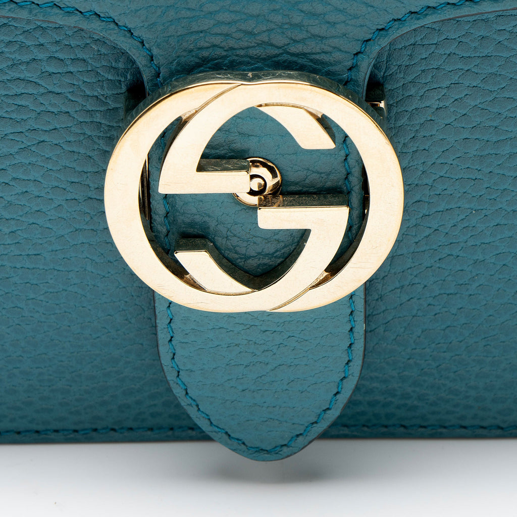 Gucci Grained Calfskin Interlocking G Medium Shoulder Bag