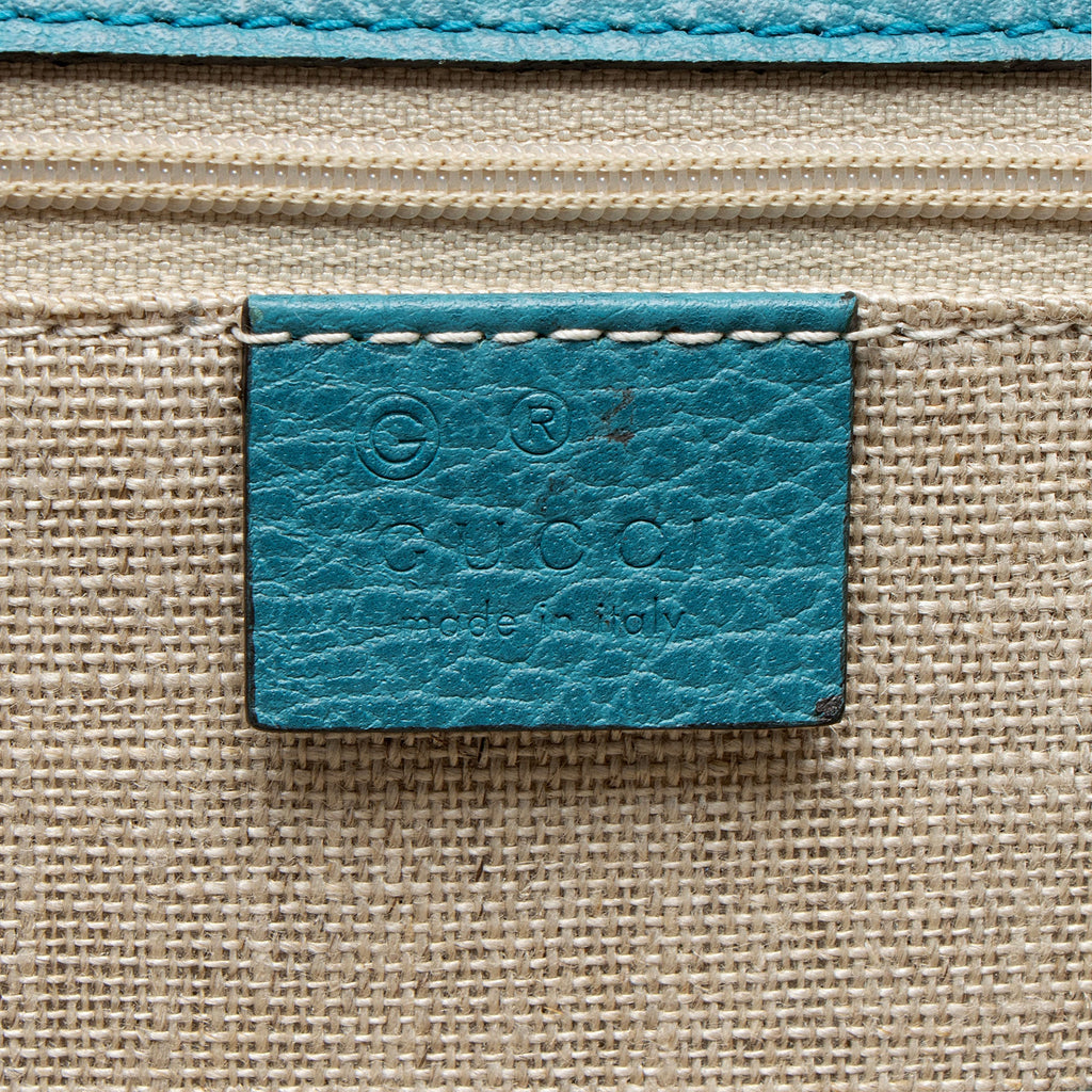 Gucci Grained Calfskin Interlocking G Medium Shoulder Bag