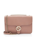 Gucci Grained Calfskin Interlocking G Medium Shoulder Bag