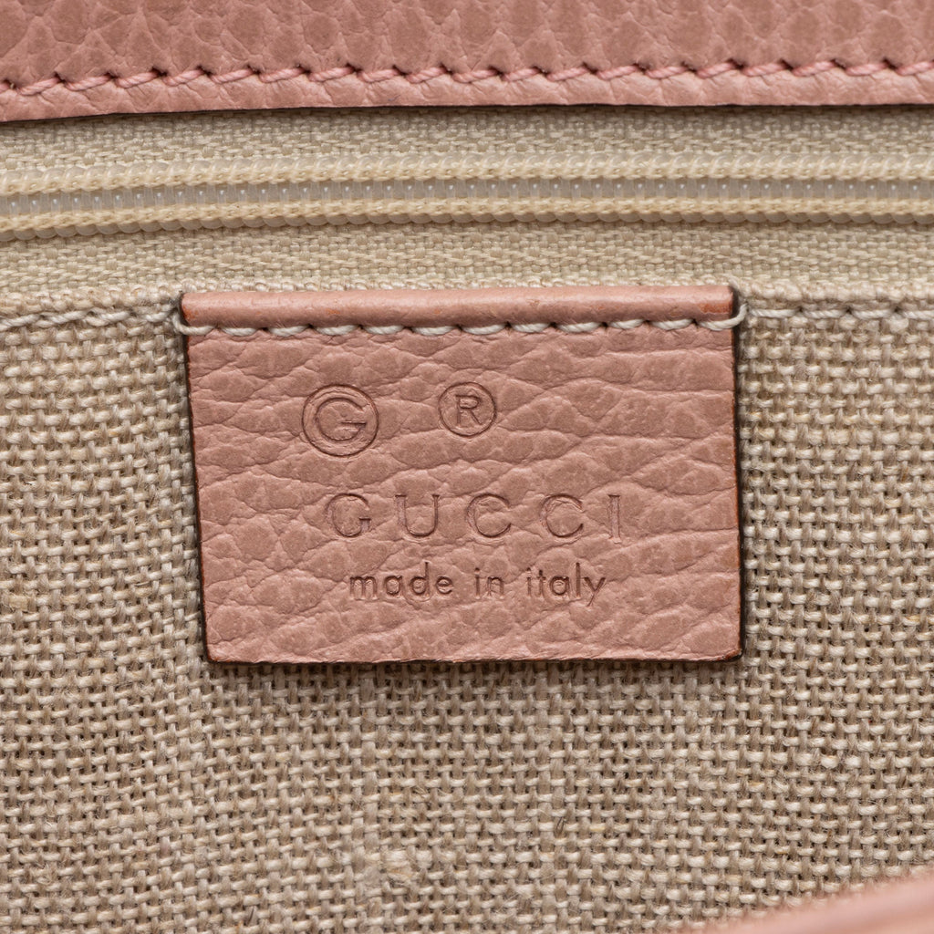 Gucci Grained Calfskin Interlocking G Medium Shoulder Bag