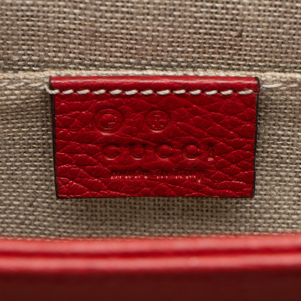 Gucci Grained Calfskin Interlocking G Small Shoulder Bag