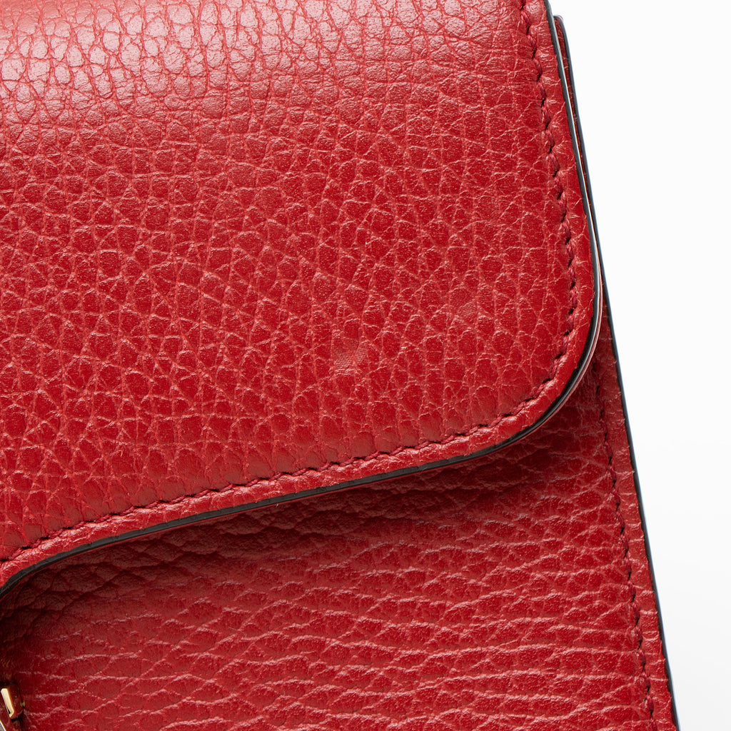 Gucci Grained Calfskin Interlocking G Small Shoulder Bag