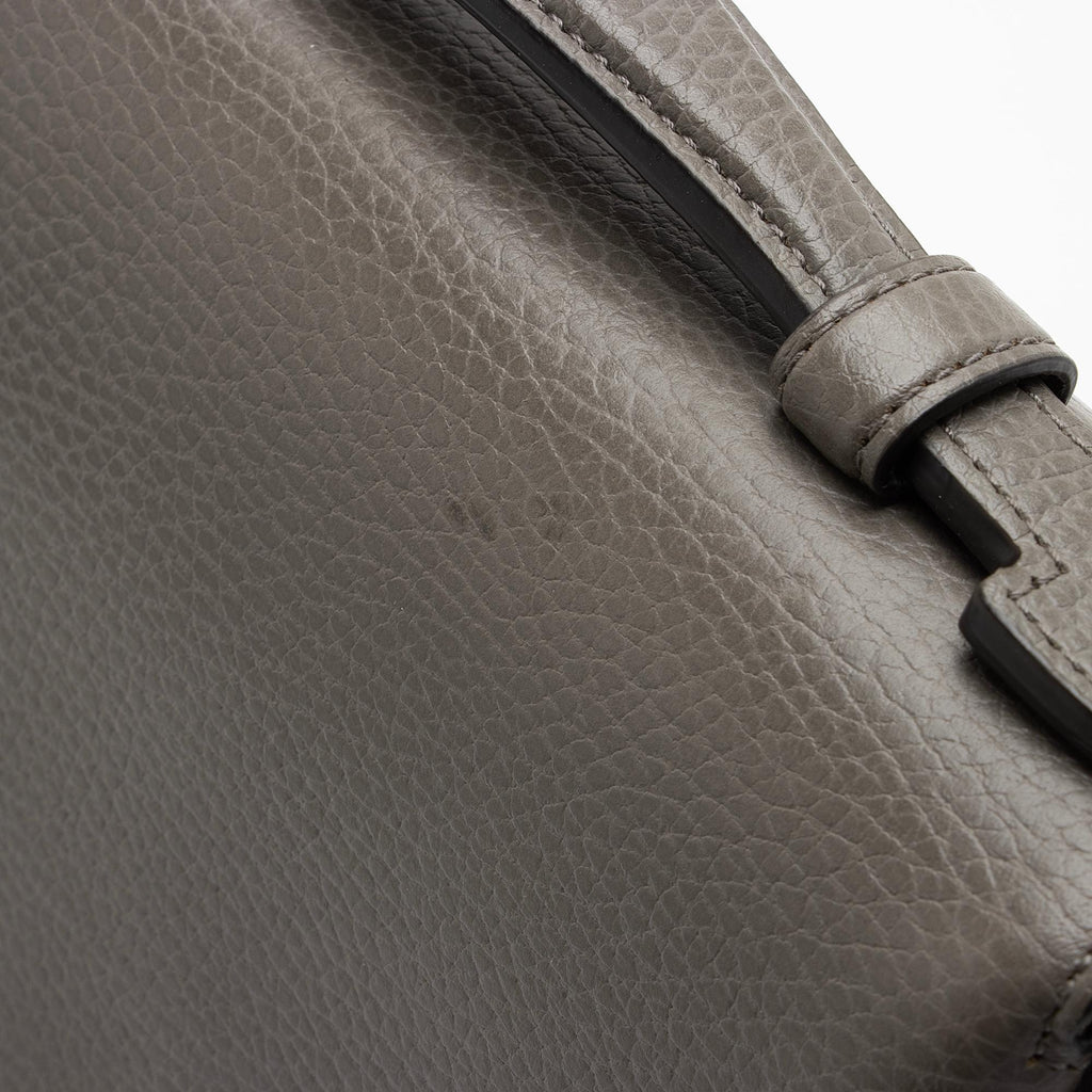 Gucci Leather Interlocking G Small Top Handle