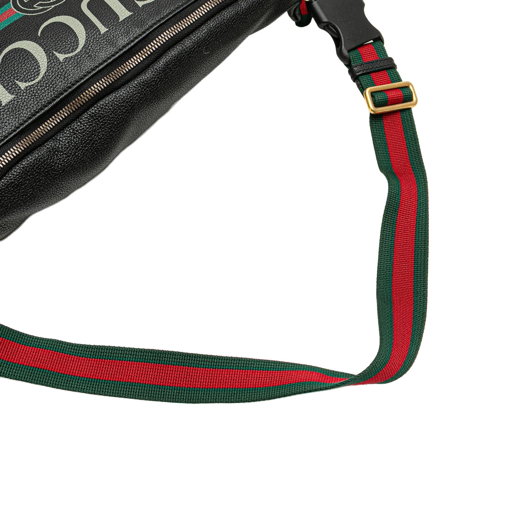Gucci Grained Calfskin Logo Belt Bag