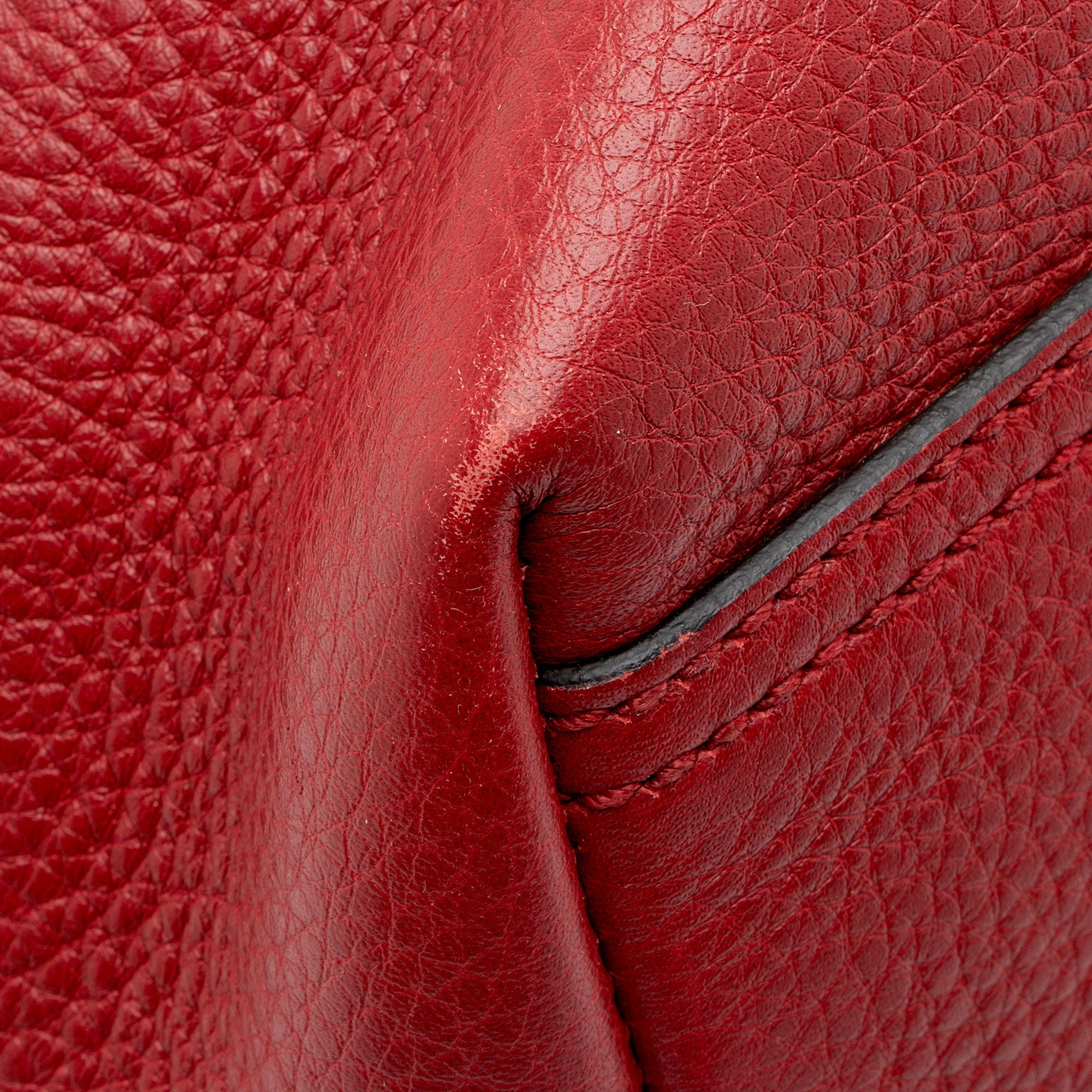 Gucci Grained Leather GG Marmont Large Flap Shoulder Bag