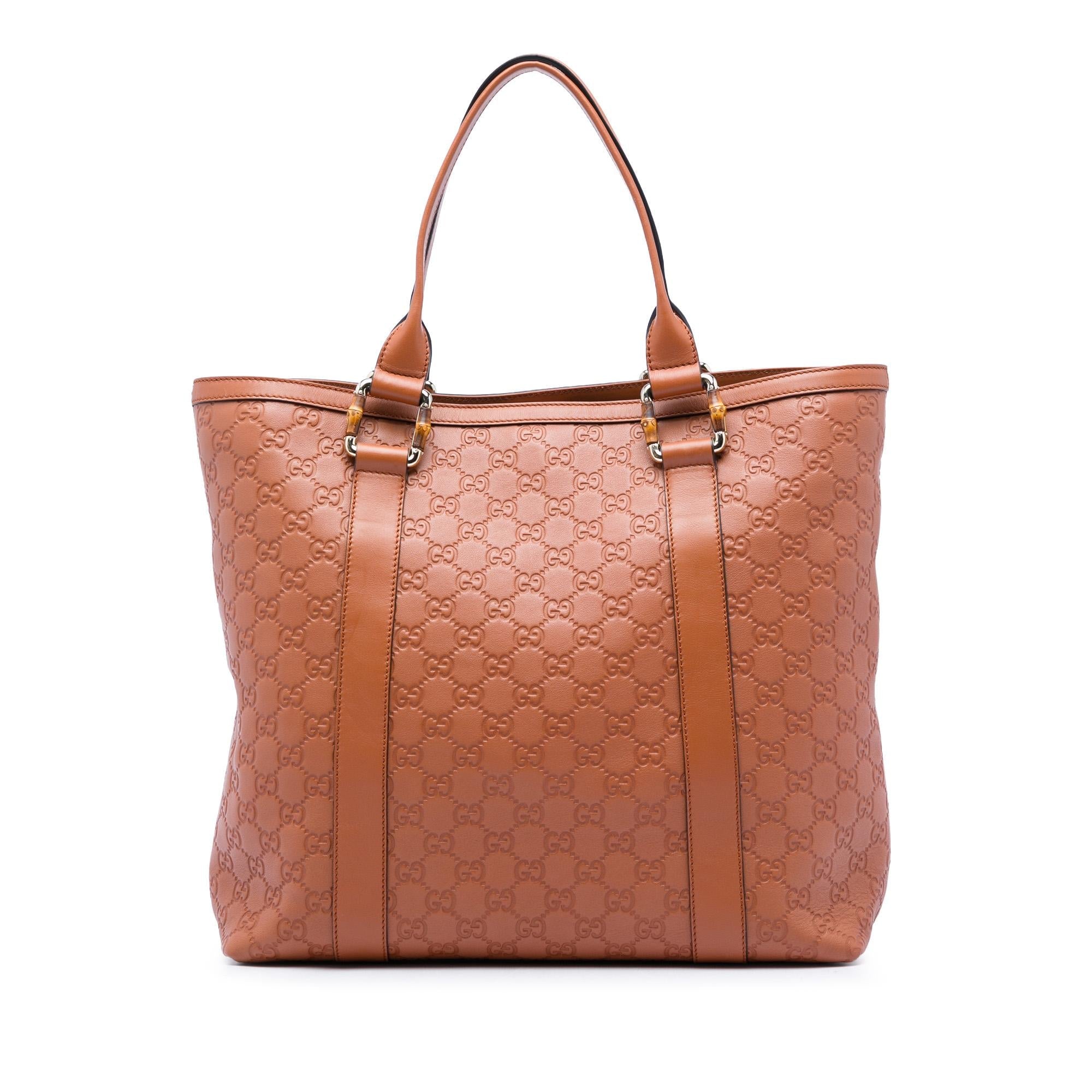Gucci Guccissima Bamboo Shopper Tote