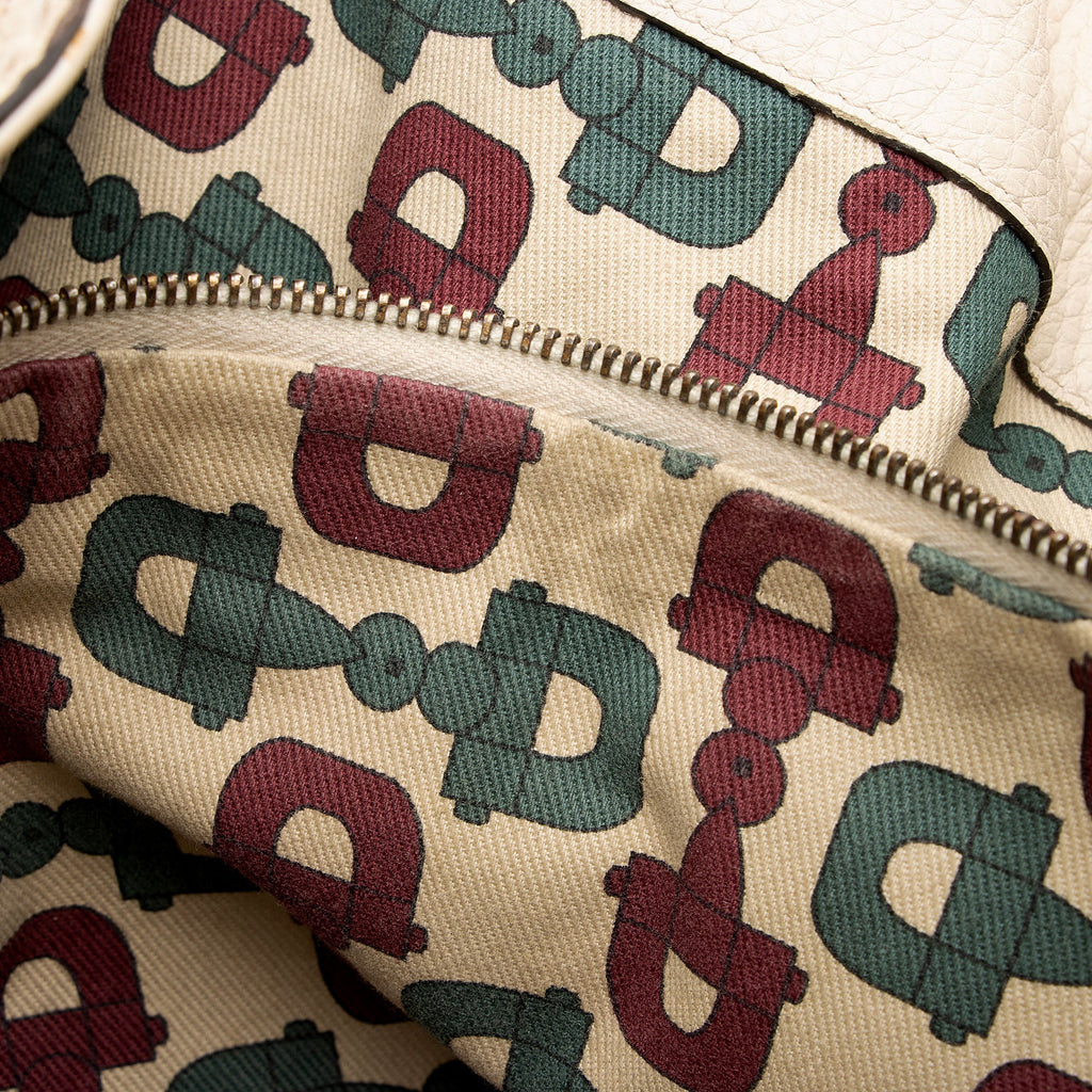 Gucci Guccissima Leather Bamboo Indy Large Satchel (SHF-M8NqdH)
