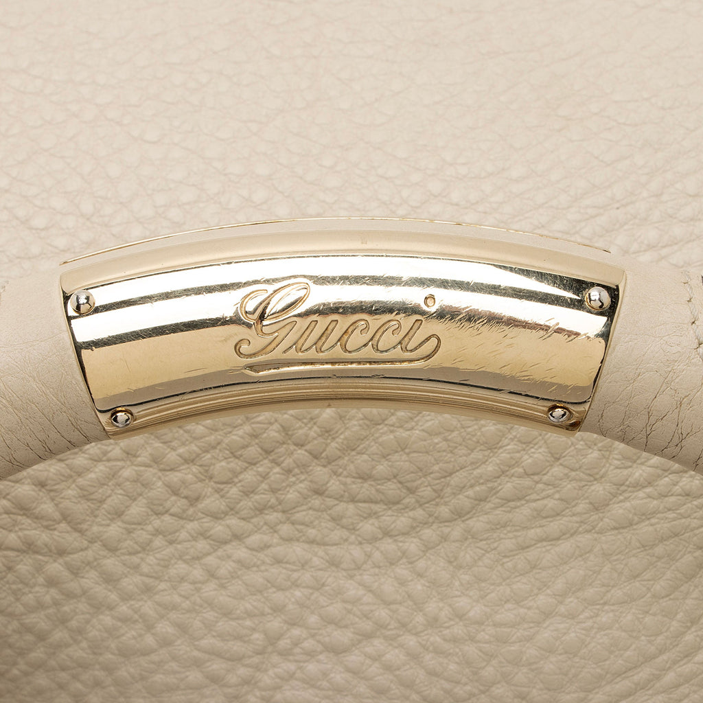 Gucci Guccissima Leather Bamboo Indy Large Satchel (SHF-M8NqdH)