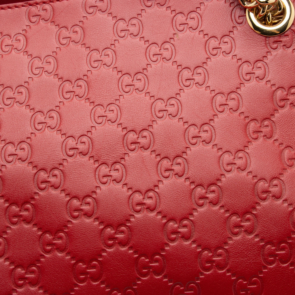 Gucci Guccissima Leather Chain Large Shoulder Bag