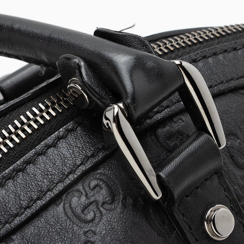 Gucci Guccissima Leather Dome Medium Satchel (SHF-22703)