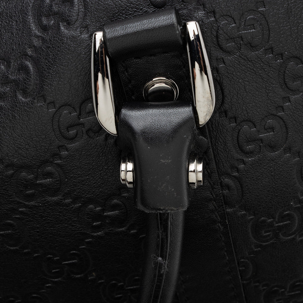Gucci Guccissima Leather Dome Medium Satchel (SHF-22703)