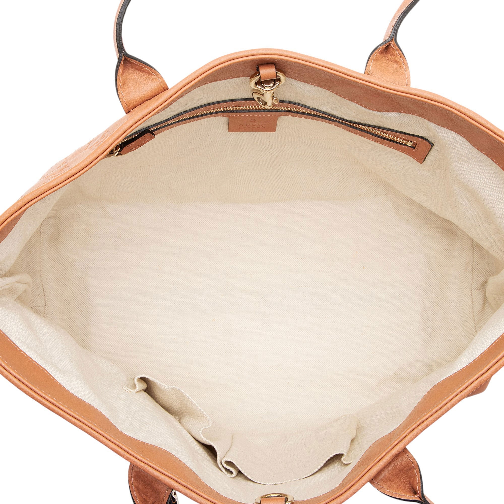 Gucci Guccissima Leather Heart Bit Charm Medium Tote