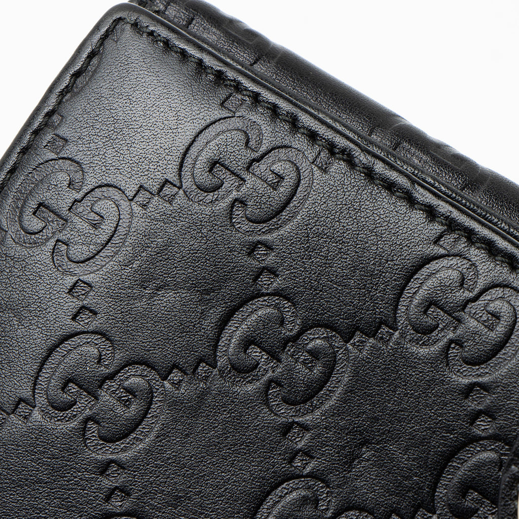Gucci Guccissima Leather Heart Script Continental Wallet