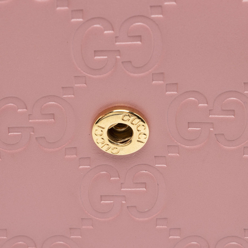 Gucci Guccissima Leather Icon Chain Wallet (SHF-cpfwyX)
