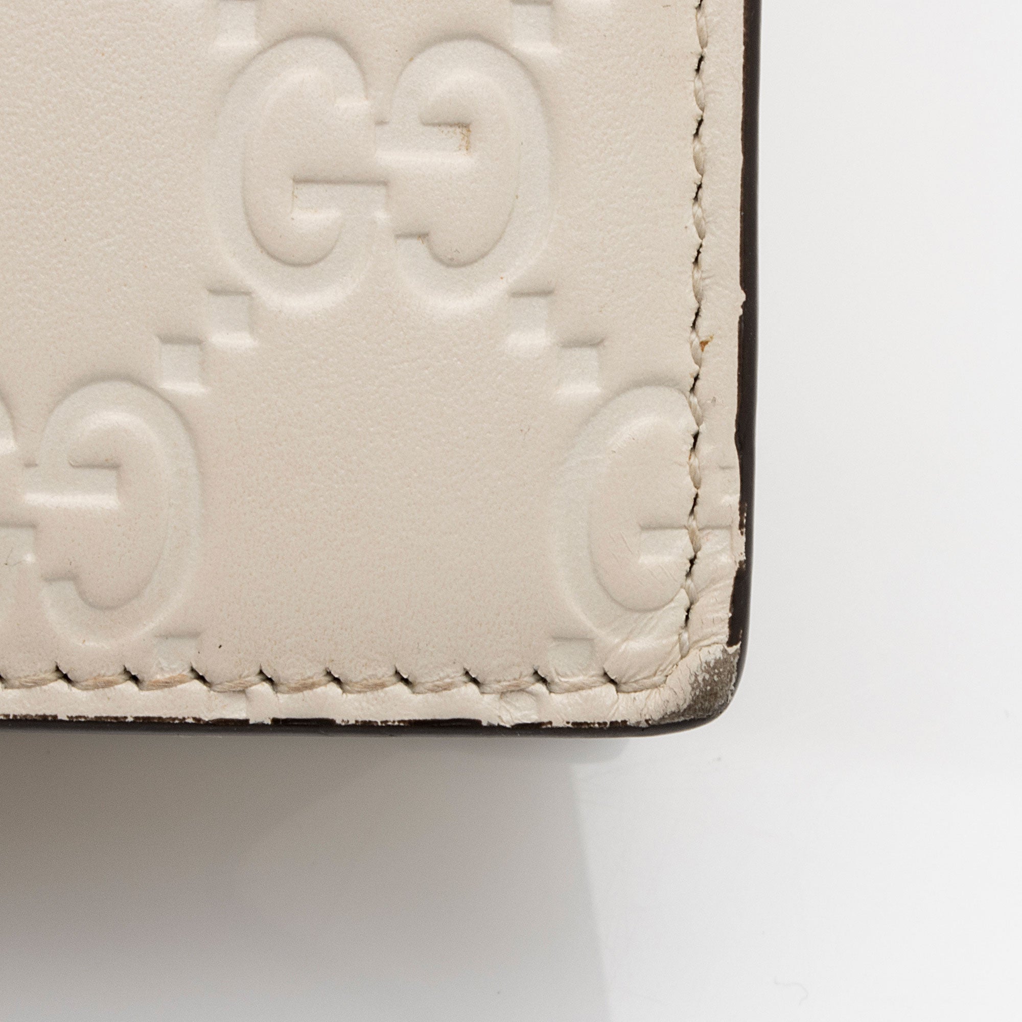 Gucci Guccissima Leather Signature Bow Mini Wallet On Chain Bag (SHF-fAYnZO)