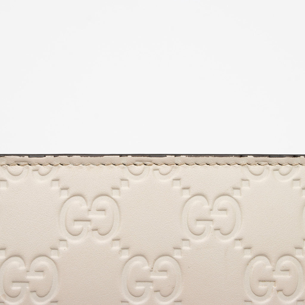 Gucci Guccissima Leather Signature Bow Mini Wallet On Chain Bag (SHF-fAYnZO)