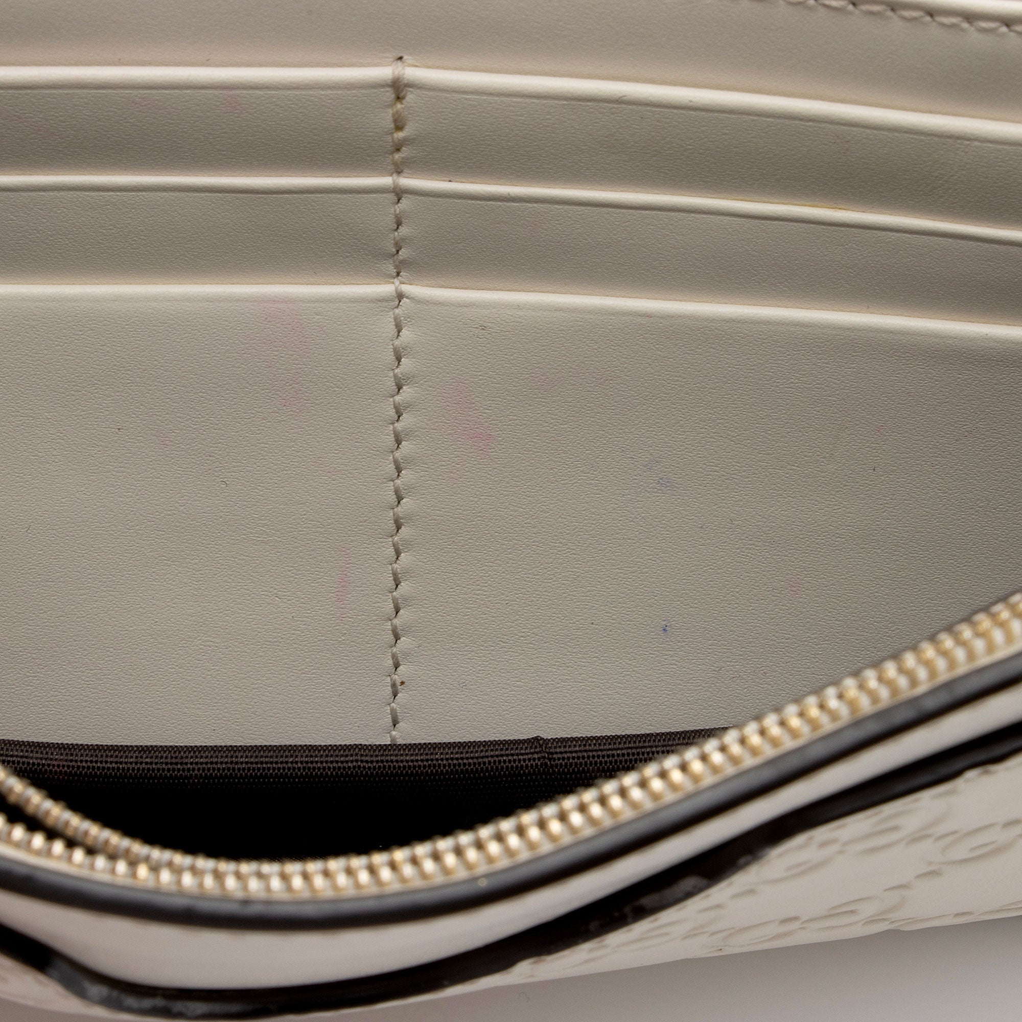 Gucci Guccissima Leather Signature Bow Mini Wallet On Chain Bag (SHF-fAYnZO)