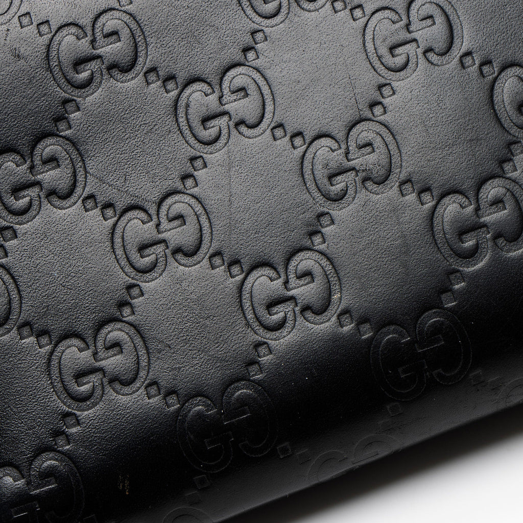 Gucci Guccissima Leather Signature Zip Around Wallet