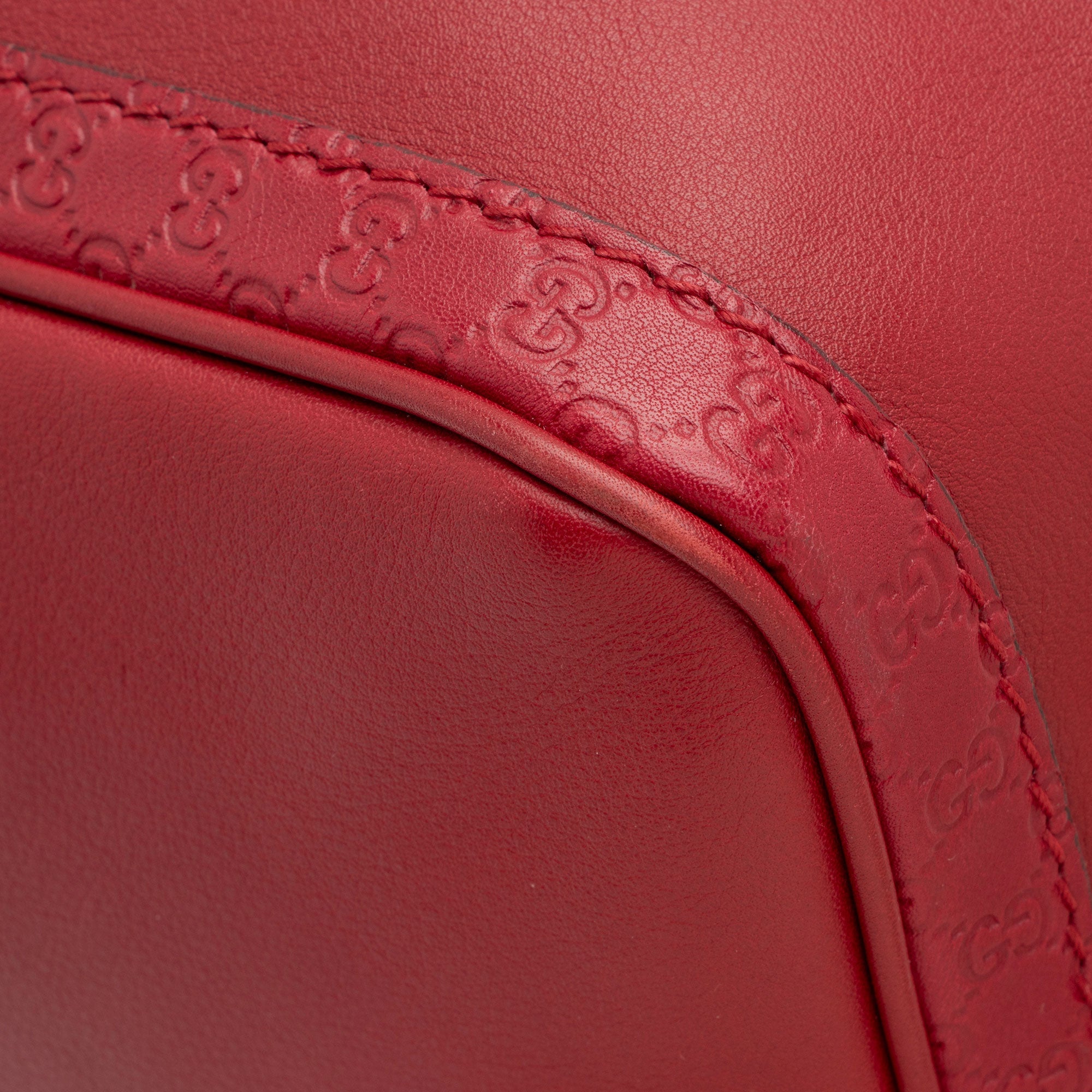 Gucci Leather Guccissima Trim Joy Boston Satchel