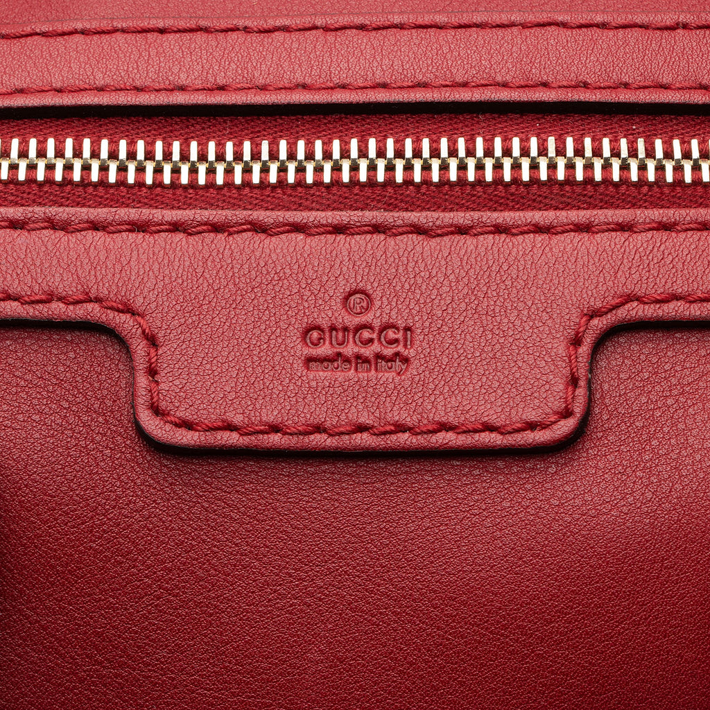 Gucci Leather Guccissima Trim Joy Boston Satchel