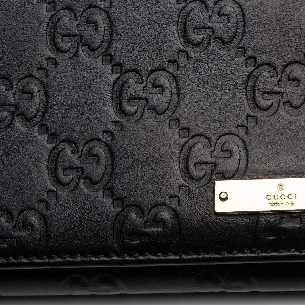 Gucci Guccissima Leather Wallet on Chain Bag (SHF-7tUszV)