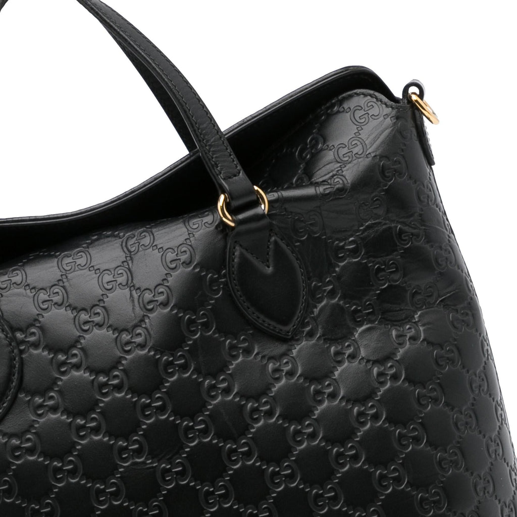 Gucci Guccissima Signature Linea A Foldover Satchel (SHG-VFVOAb)