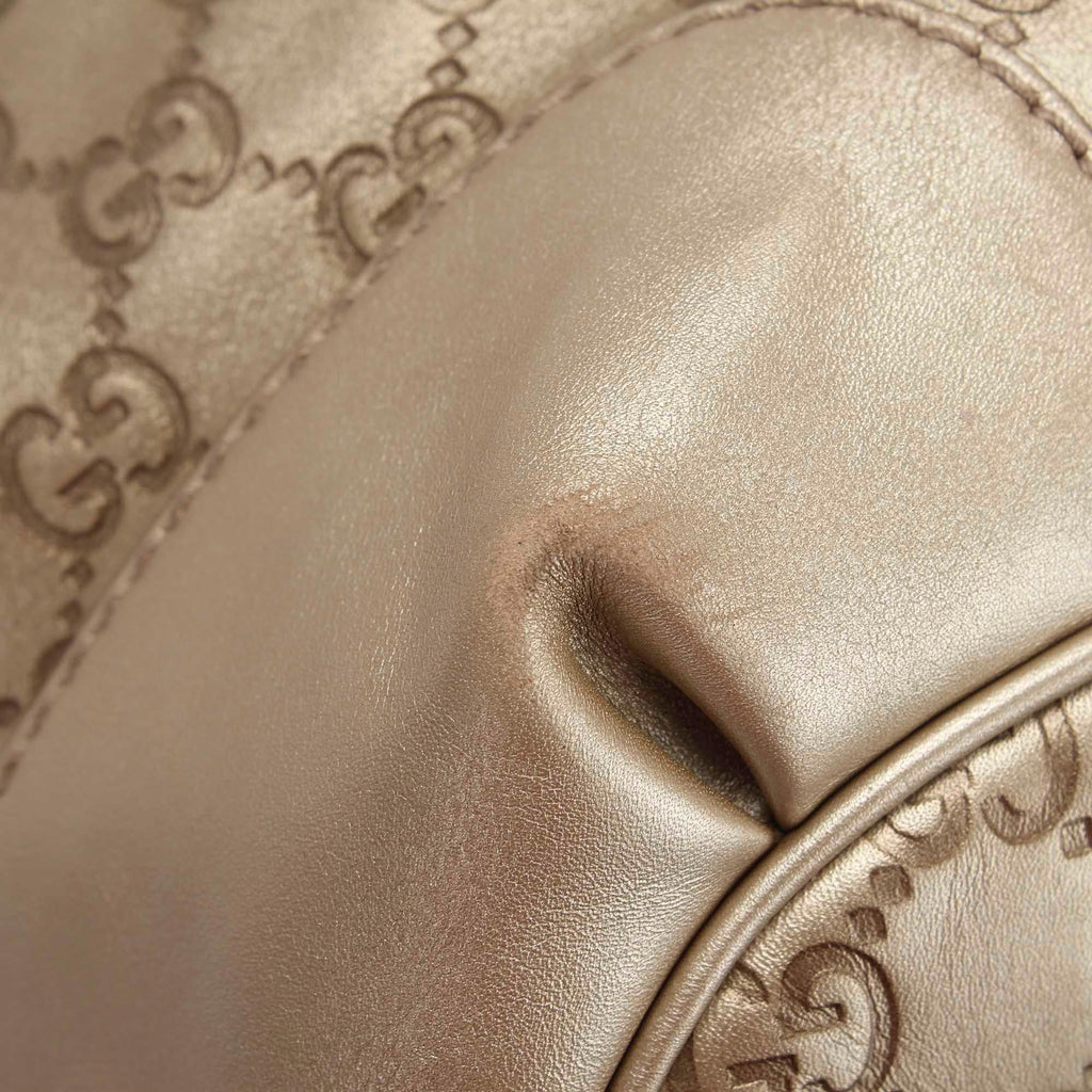 Gucci Guccissima Sukey Leather Satchel (SHG-22760)