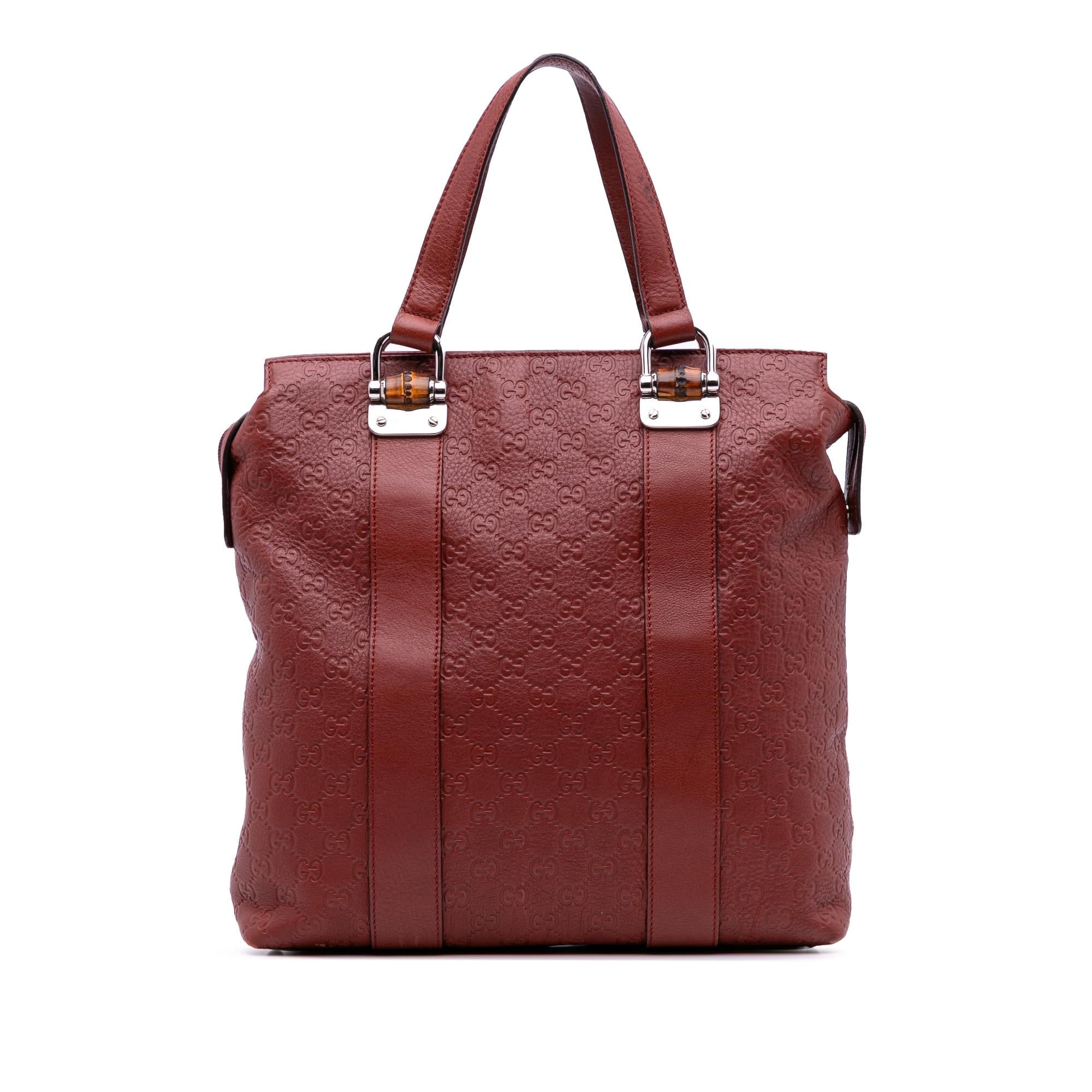Gucci Guccissima Tender Bamboo Bar Tote