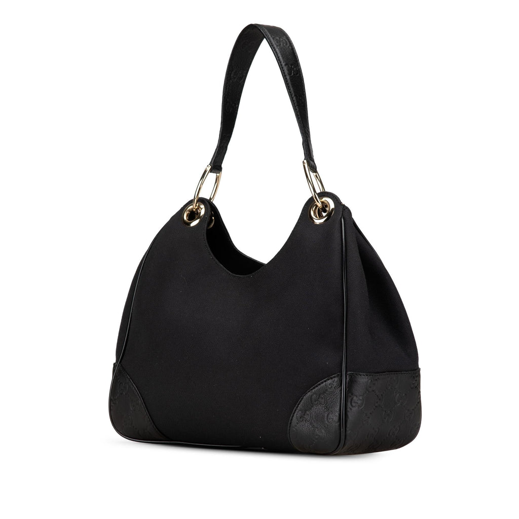 Gucci Guccissima Trimmed Canvas Colbert Shoulder Bag