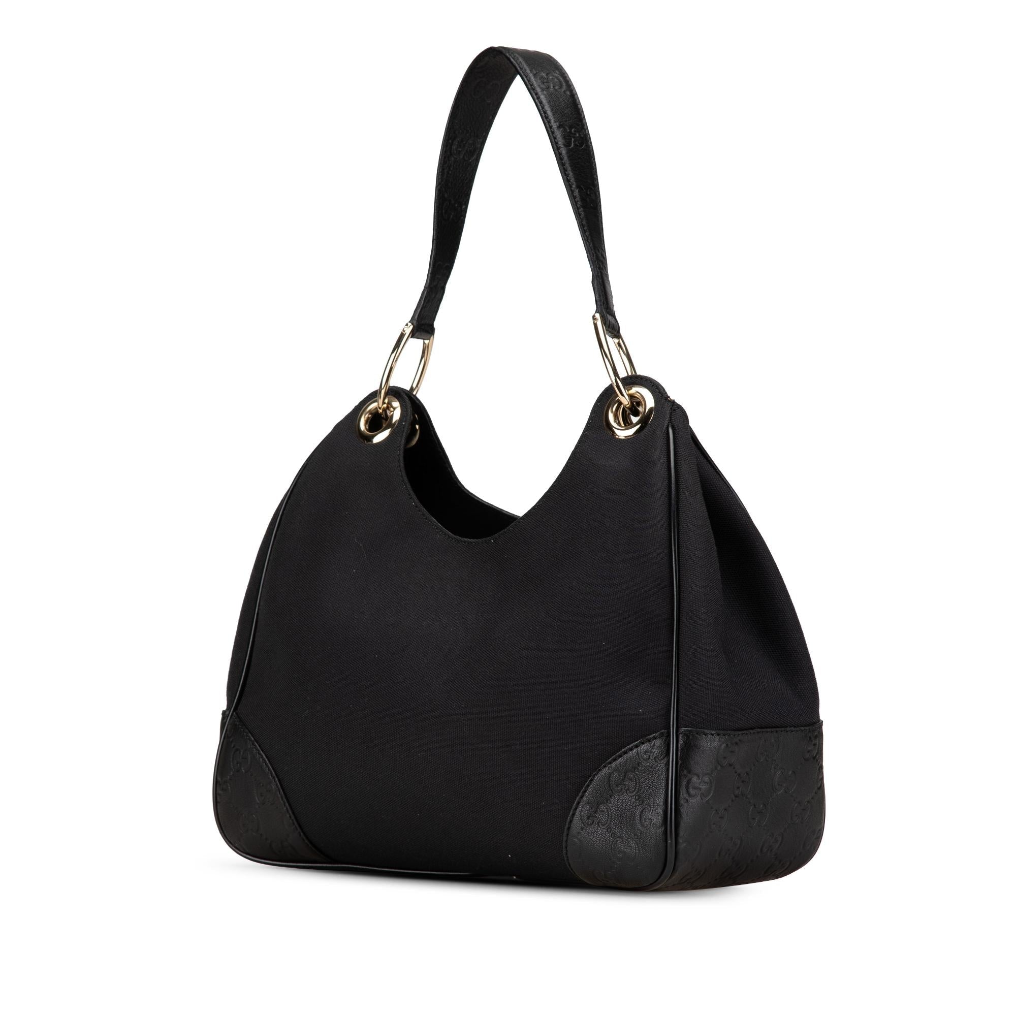 Gucci Guccissima Trimmed Canvas Colbert Shoulder Bag