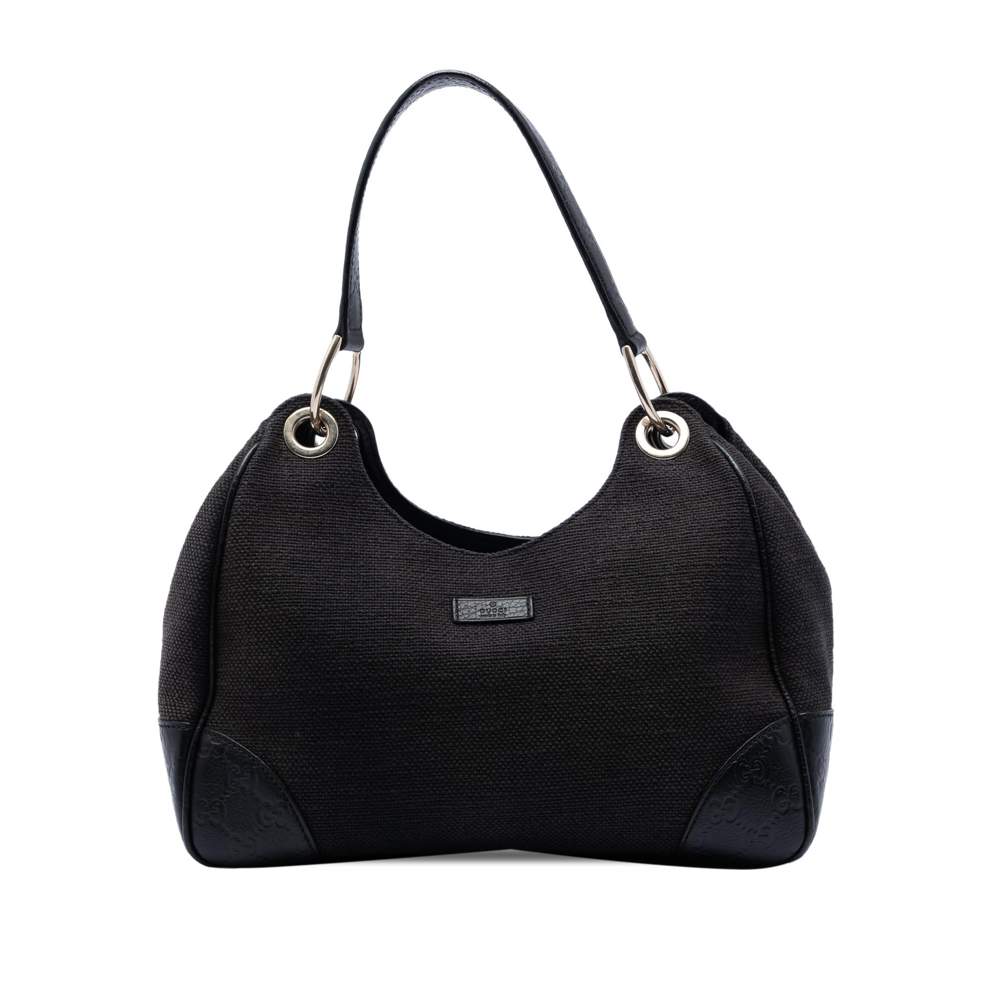 Gucci Guccissima Trimmed Canvas Colbert Shoulder Bag