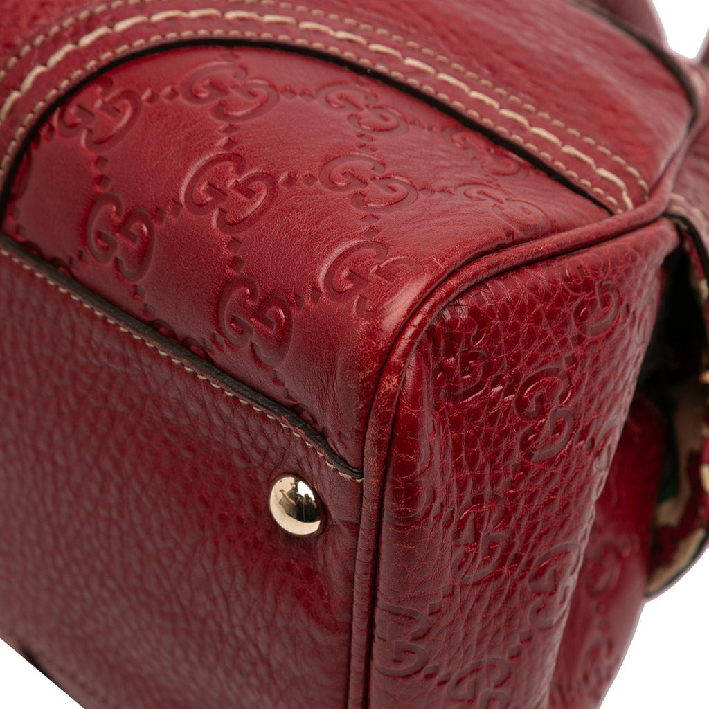 Gucci Guccissima Trimmed Leather Signoria Handbag