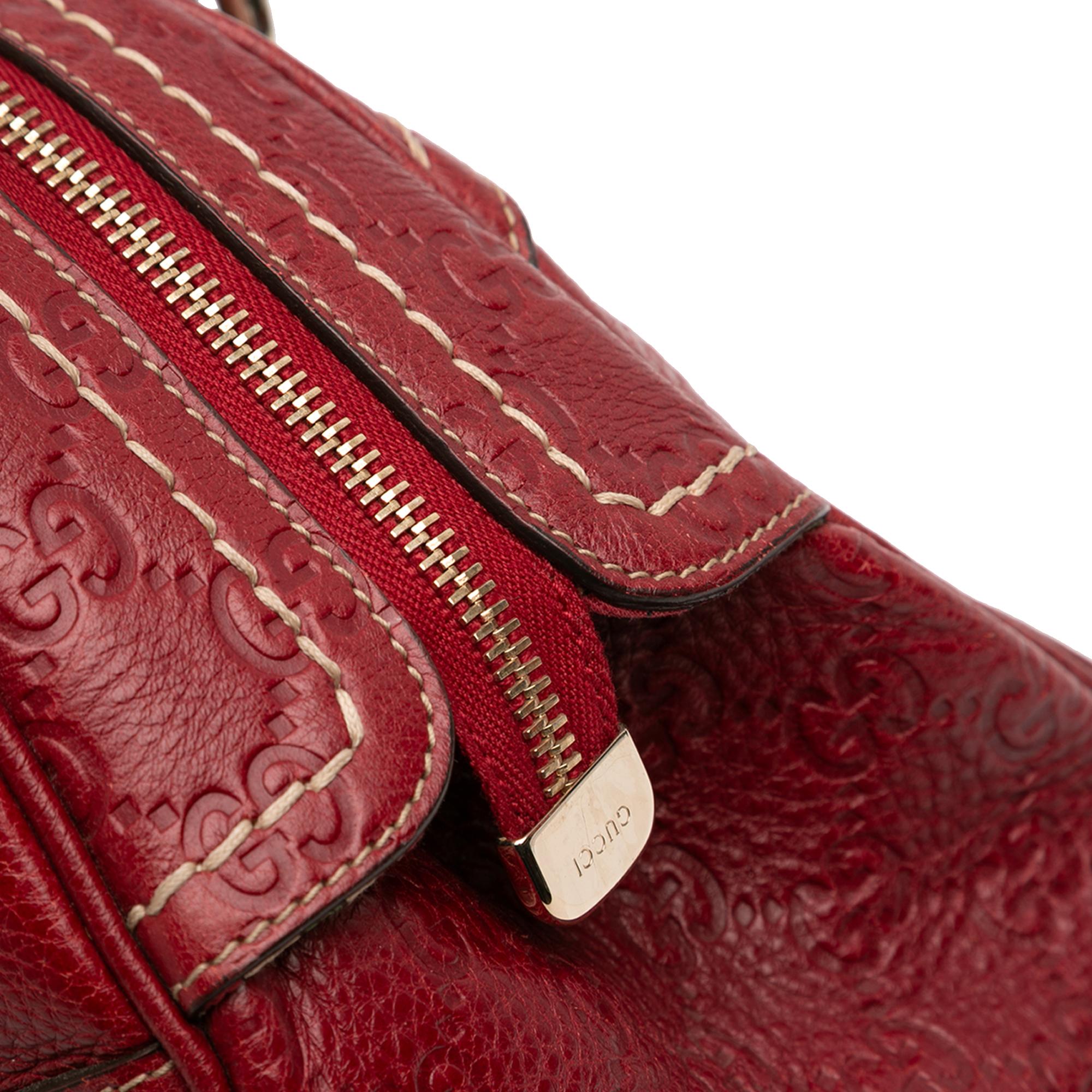 Gucci Guccissima Trimmed Leather Signoria Handbag