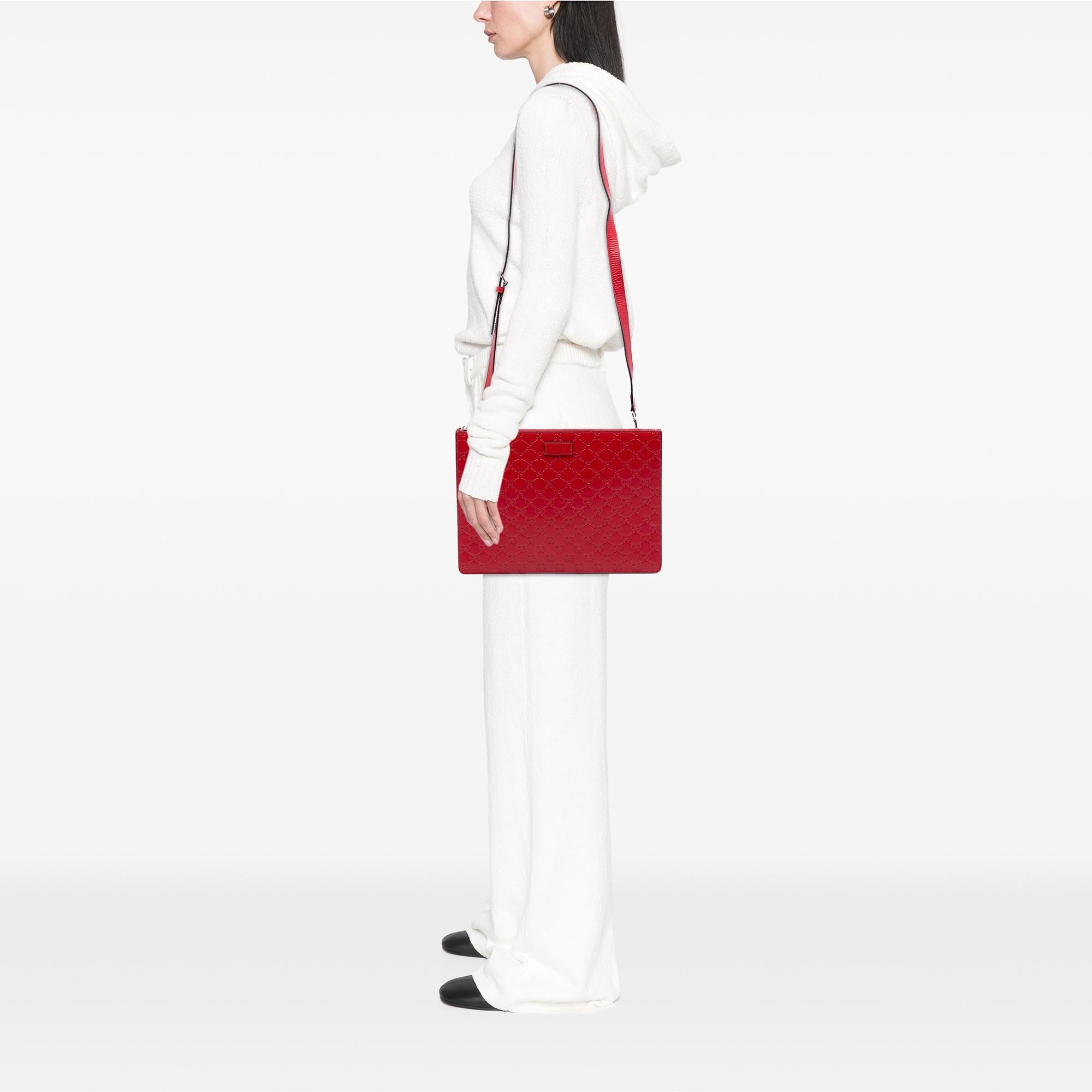 Gucci Guccissima Zip Messenger Bag