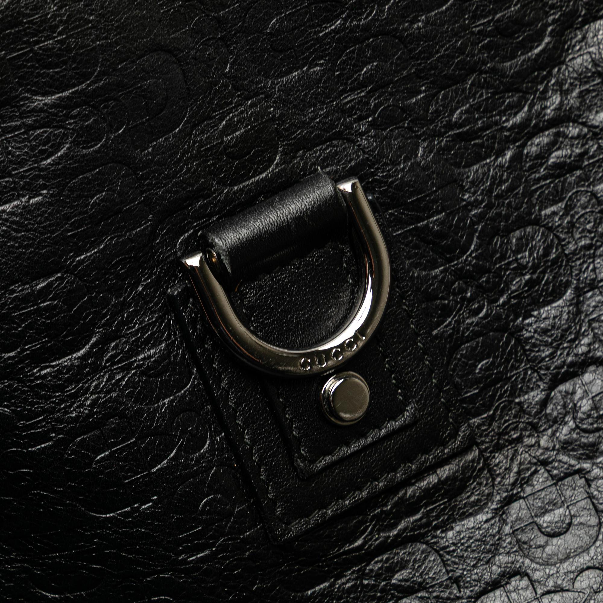 Gucci Horsebit Embossed Leather Abbey D Ring Crossbody