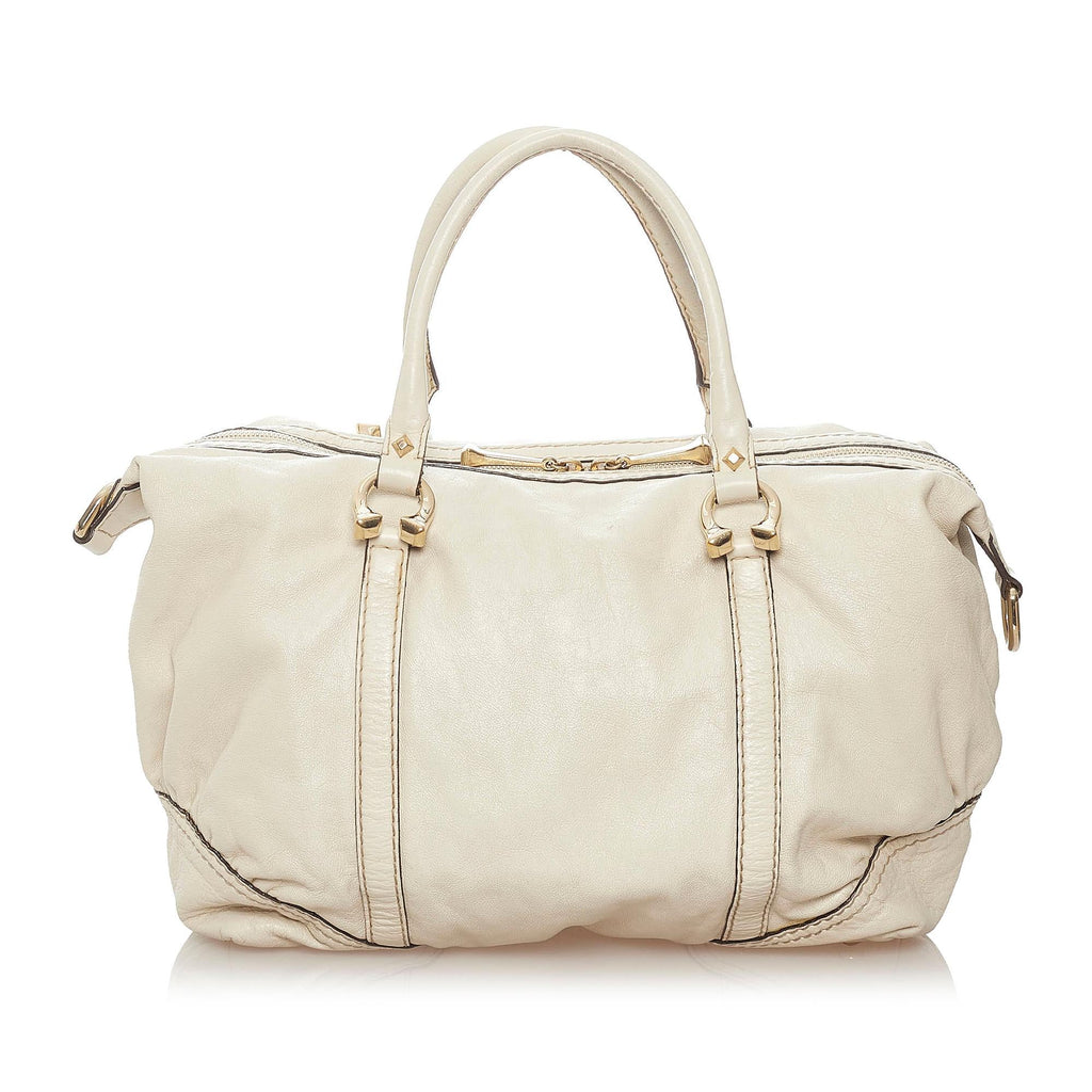 Gucci Horsebit Nail Leather Boston Bag (SHG-28008)