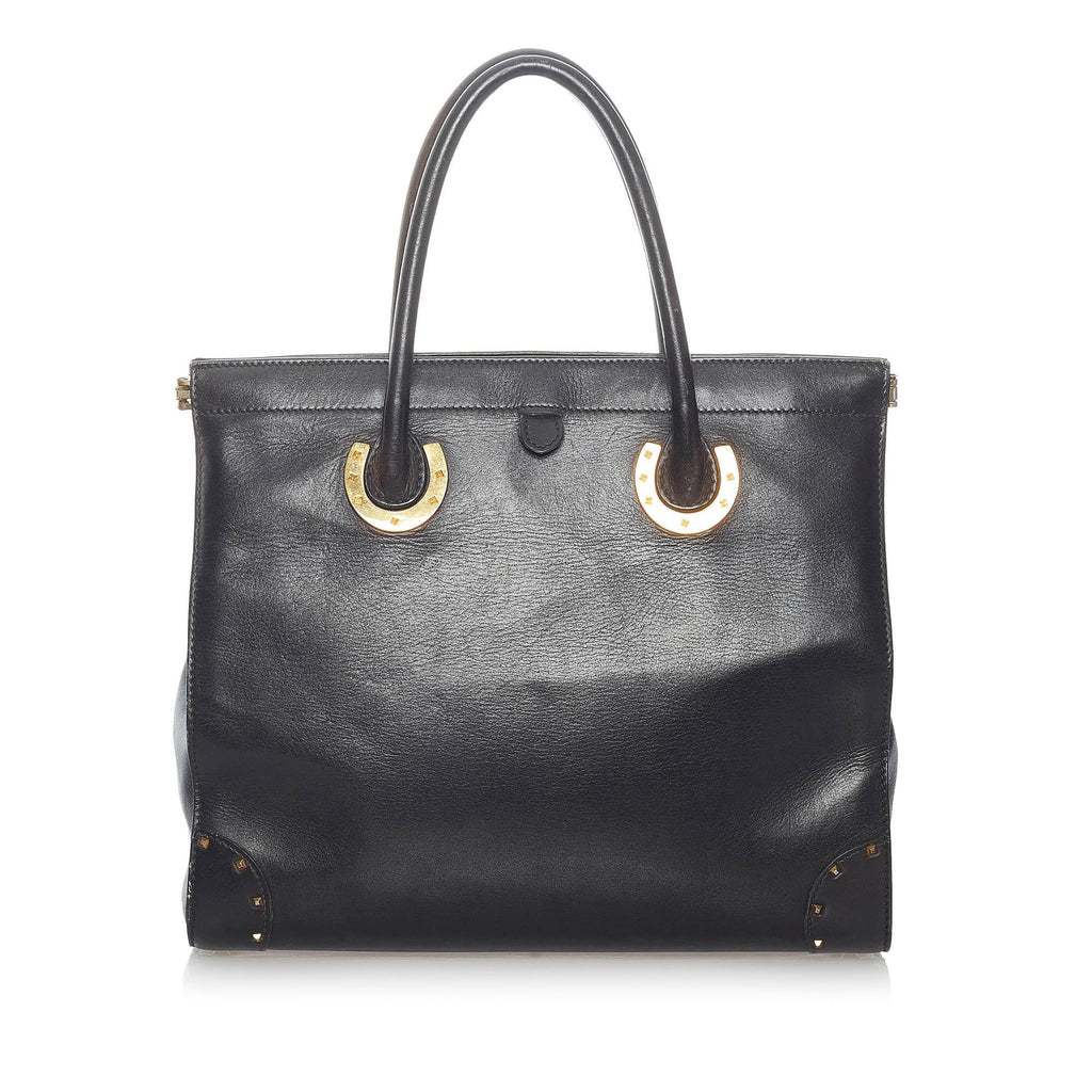 Gucci Horseshoe Leather Tote Bag (SHG-31243)