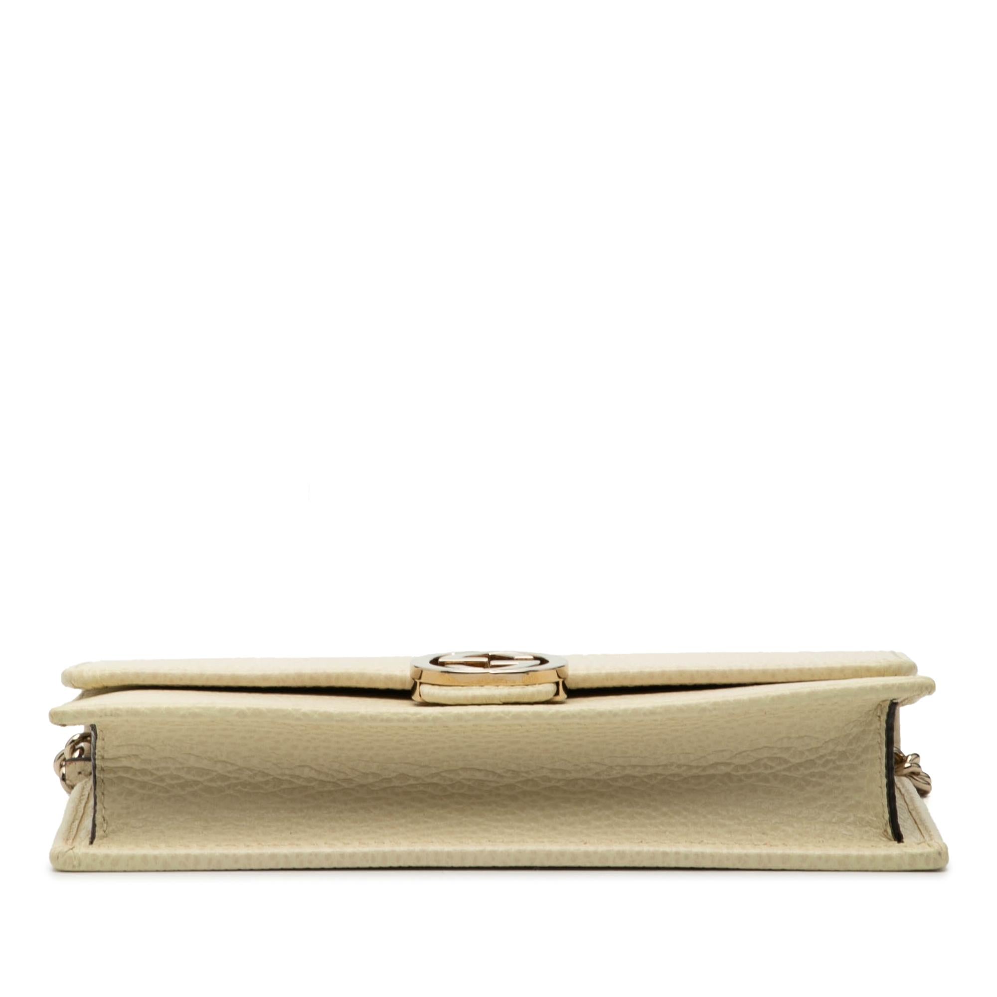 Gucci Interlocking G Dollar Calfskin Wallet on Chain