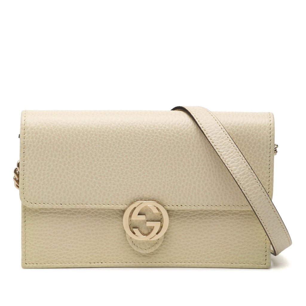 Gucci Interlocking G Dollar Calfskin Wallet on Chain