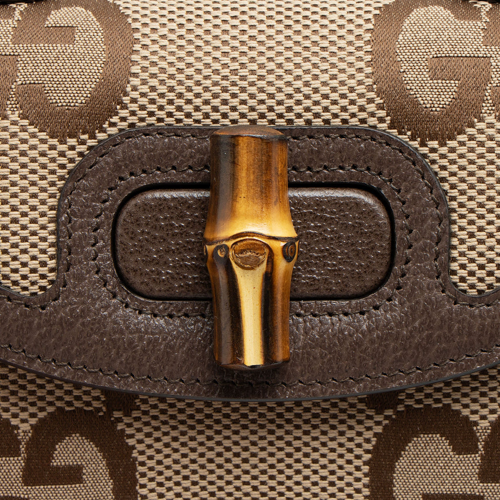 Gucci Jumbo GG Canvas Bamboo 1947 Mini Top Handle
