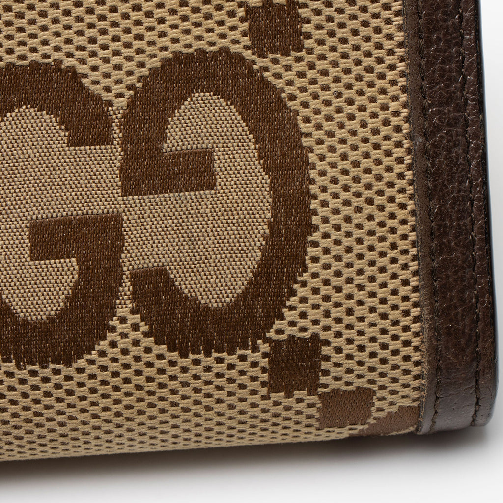 Gucci Jumbo GG Canvas Bamboo Diana Card Case