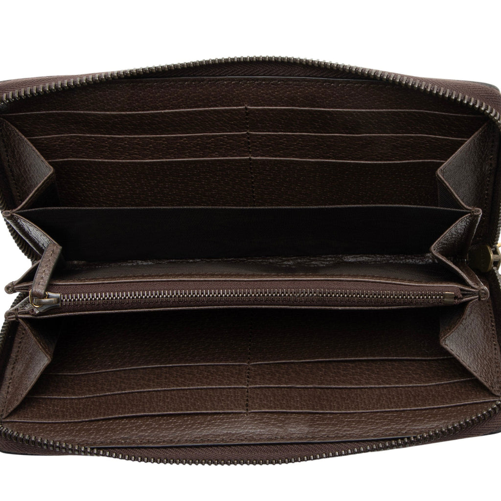 Gucci Jumbo GG Canvas Bamboo Diana Zip Around Wallet