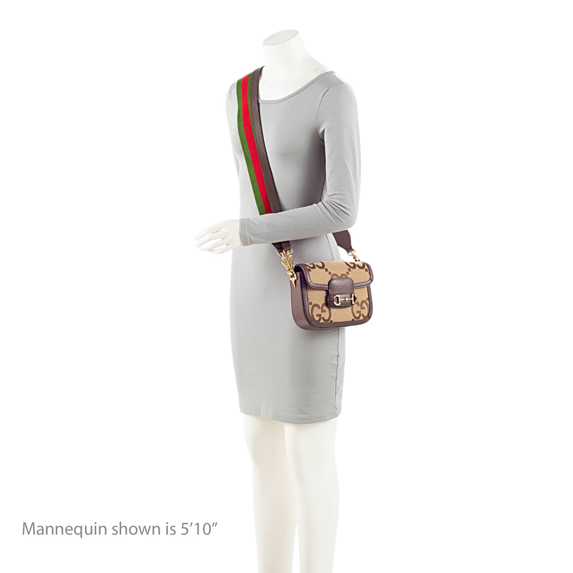 Gucci Jumbo GG Canvas Horsebit 1955 Small Shoulder Bag