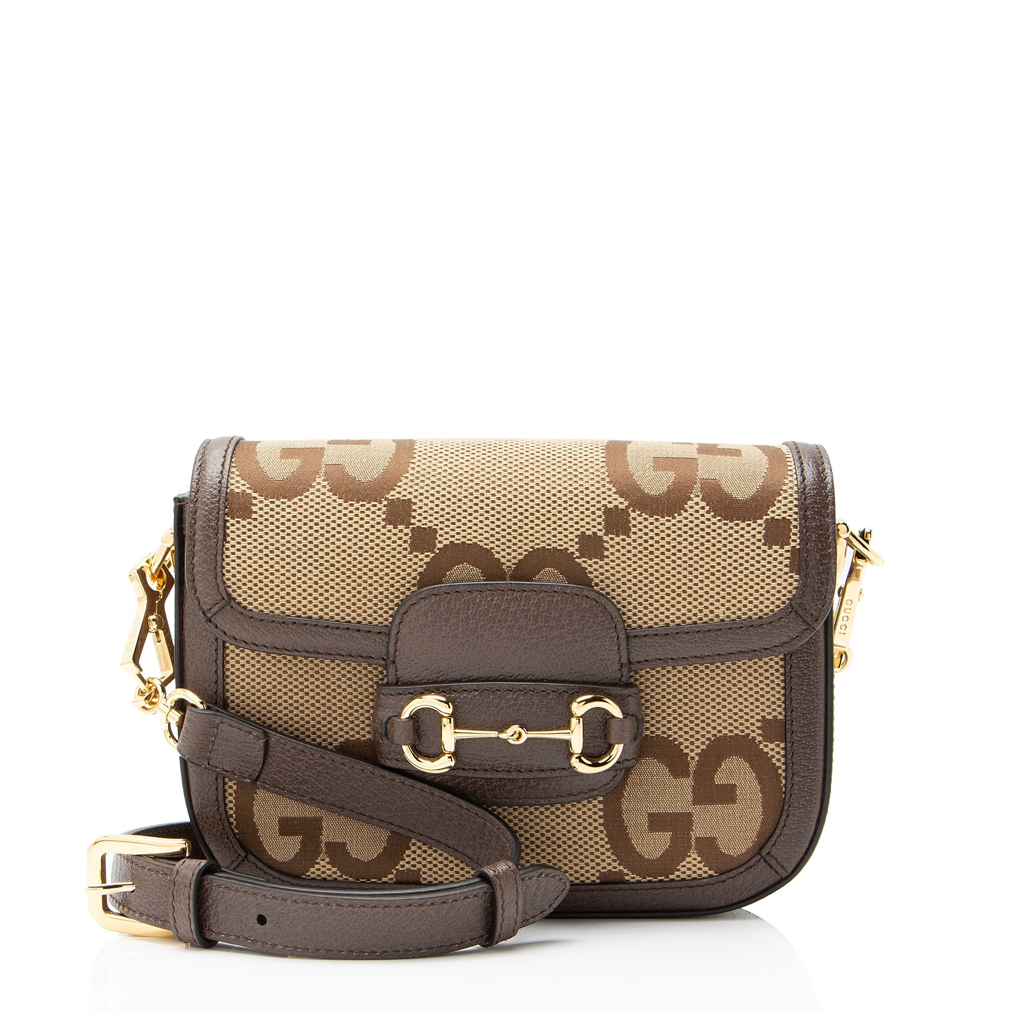 Gucci Jumbo GG Canvas Horsebit 1955 Small Shoulder Bag