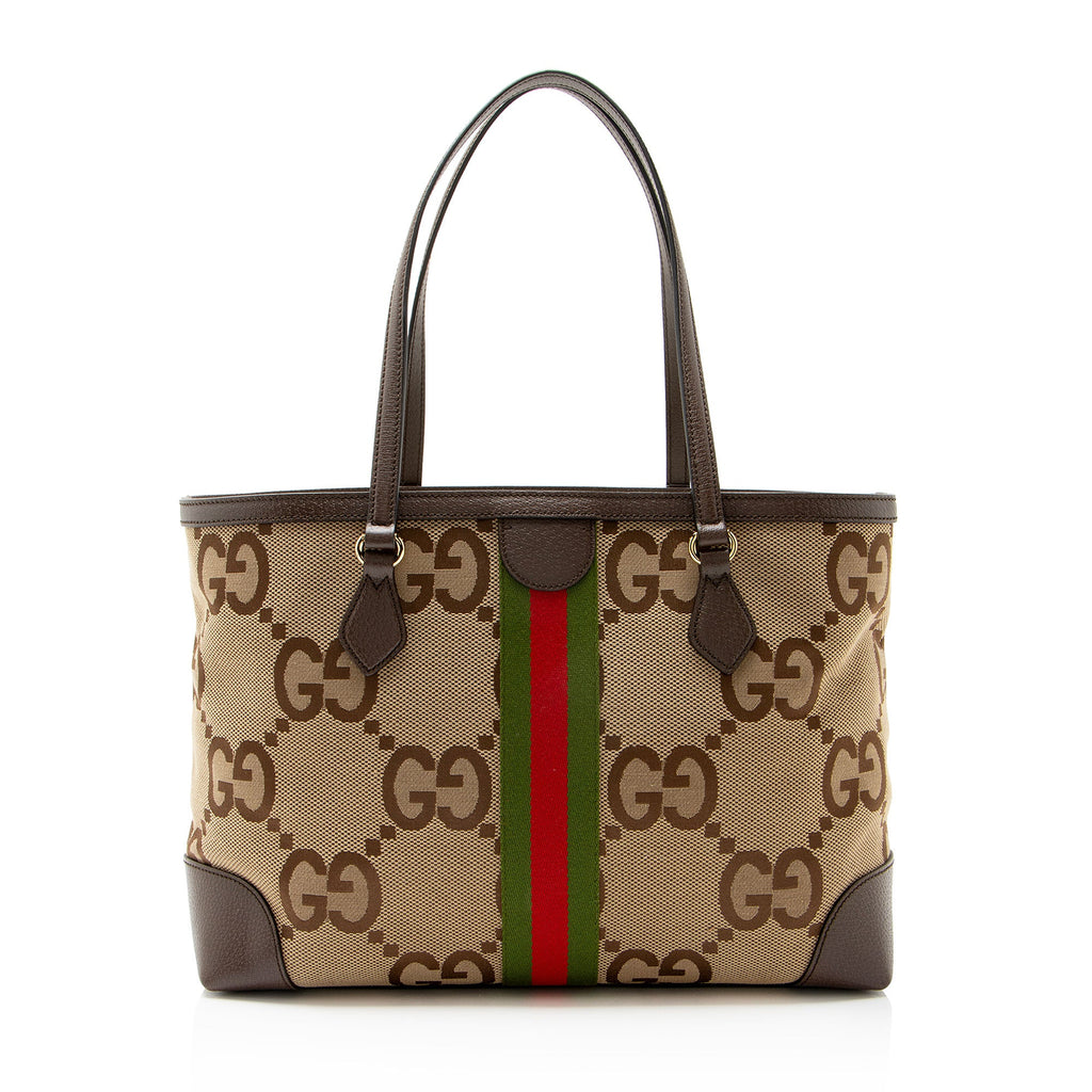 Gucci Jumbo GG Canvas Ophidia Large Shopping Tote