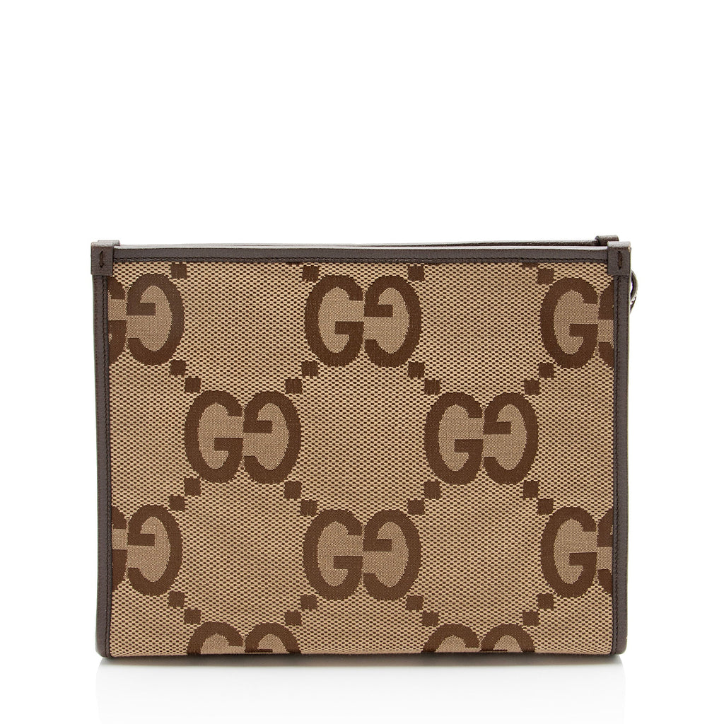 Gucci Jumbo GG Canvas Pouch
