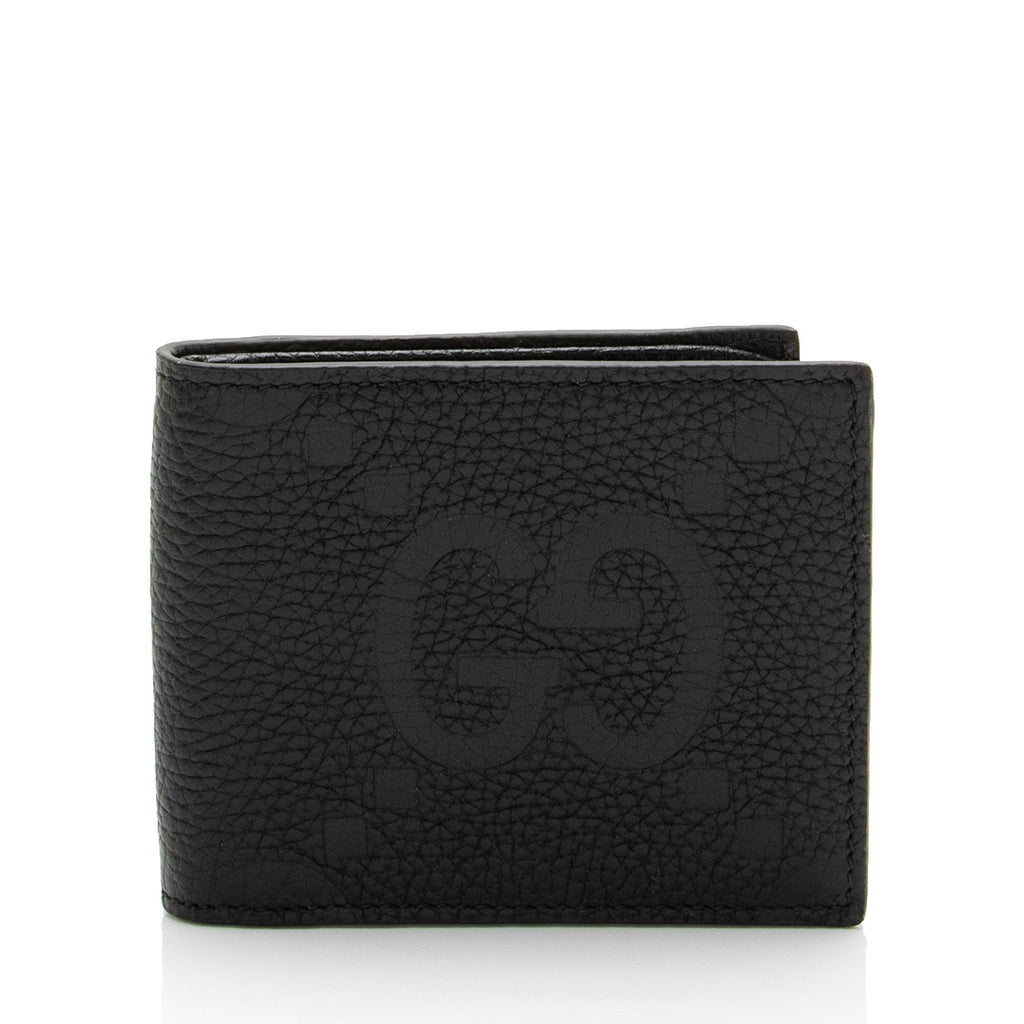 Gucci Jumbo GG Embossed Leather Bifold Wallet
