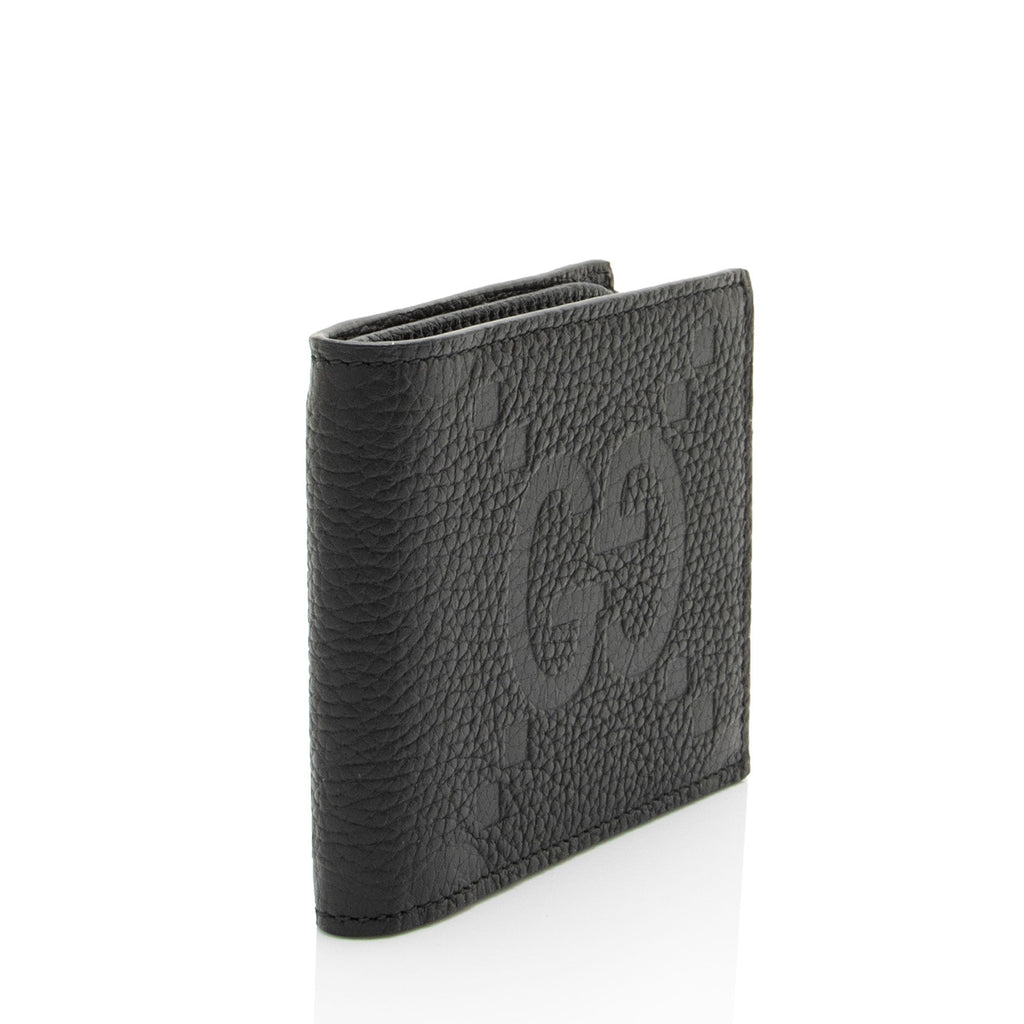 Gucci Jumbo GG Embossed Leather Bifold Wallet