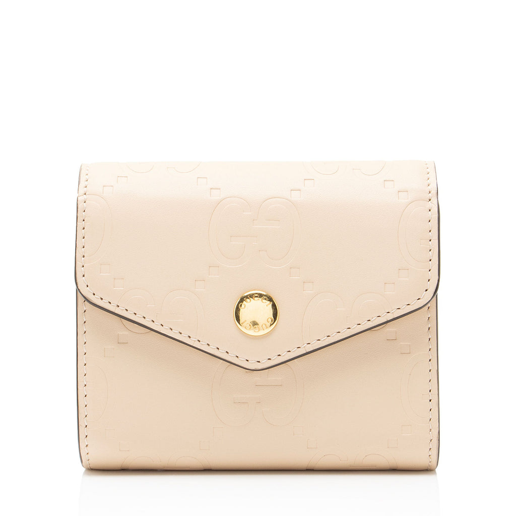 Gucci Jumbo GG Leather Trifold Wallet